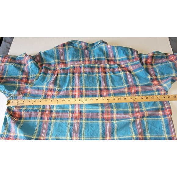 Red Head Brand Co Mens Short Sleeve Shirt Button Up Size 3XL Plaid Red / Blue - Picture 6 of 10